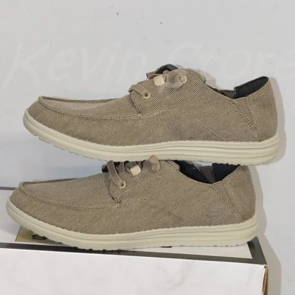 New! Skechers Men's  Melson slip-on Memory Foam Casual Shoe Brown