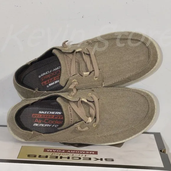 New! Skechers Men's  Melson slip-on Memory Foam Casual Shoe Brown