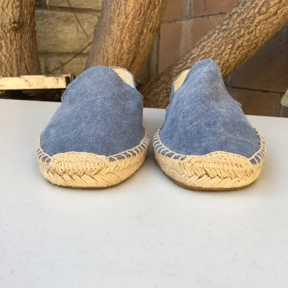 NEW SOLUDOS Chambray Espadrille Slip On Size 11