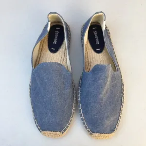 NEW SOLUDOS Chambray Espadrille Slip On Size 11