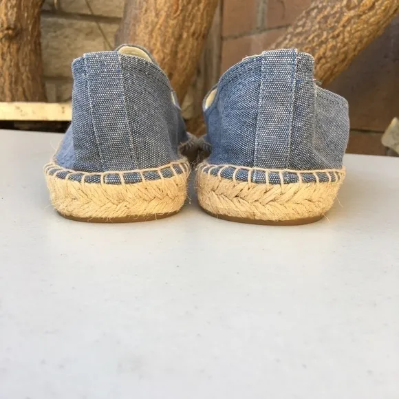 NEW SOLUDOS Chambray Espadrille Slip On Size 11