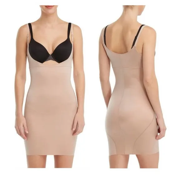 New SPANX SmartGrip Open-Bust Full Foundation Slip Size XS