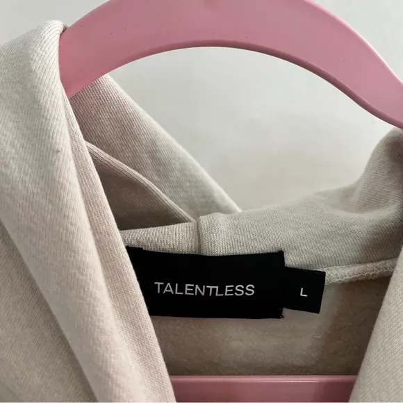 New Talentless Men’s Lightweight Hoodie in Cement Size Large