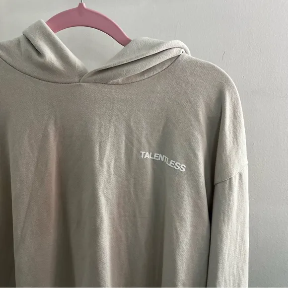 New Talentless Men’s Lightweight Hoodie in Cement Size Large