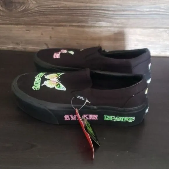New Vans Classic Slip On Morph Blackout Glow in the Dark Platform Sneakers