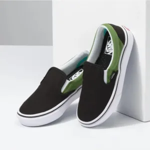 NEW Vans Kids 2-TONE Comfycush Slip-On Skate Shoe Cactus/Black Size 10.5K