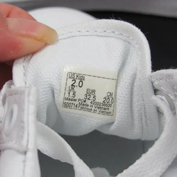 NEW Vans Kids US Size 2.0 White Old Skool Shoes Sneakers