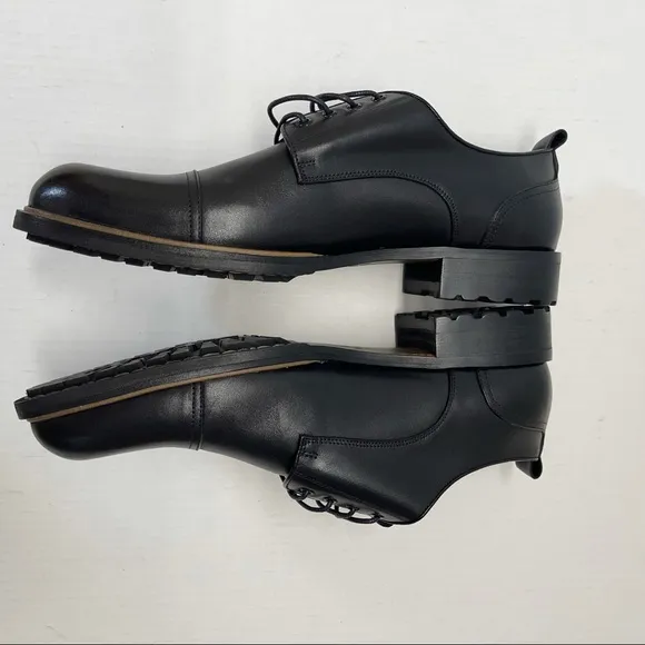 NEW Vintage Foundry Leather Oxfords Shoes Lace Up Black Sz 10