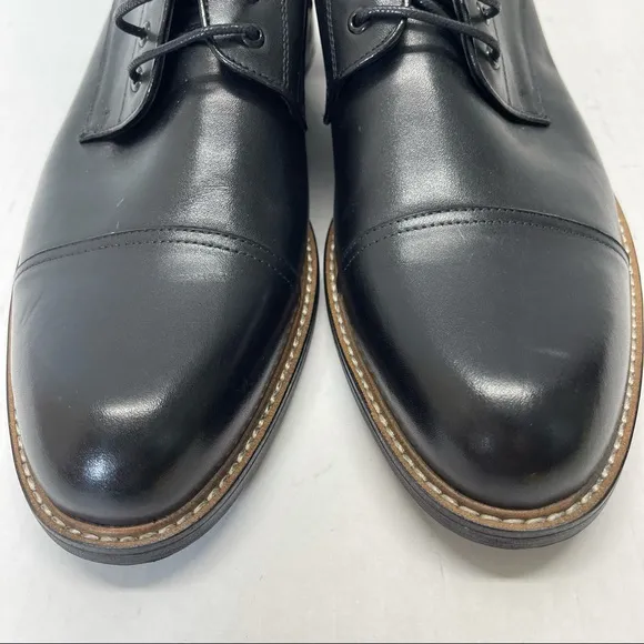 NEW Vintage Foundry Leather Oxfords Shoes Lace Up Black Sz 10
