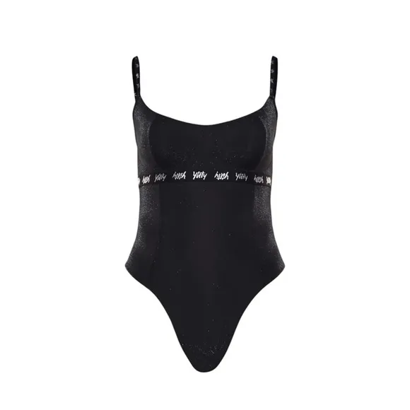 New Yitty Spotlight Shaping Demi Cup Thong Bodysuit in Shimmer black Small