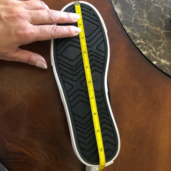 NEW⭐️Ortholite TOMS Alp Fenix Platform Slip On Black‎ Canvas Size 9.5
