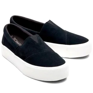 NEW🌟Ortholite TOMS Alp Fenix Platform Slip On Black‎ Canvas Sz 9.5 career comfy