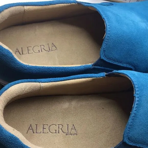 NIB Alegria Men’s Aaron Blur Suede Slip On Shoes - Size 47 EU 13 US