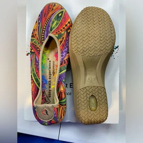 NIB A’rcopedico Women’s Lolita Art Edition Slip On Ballet Flat Walking - Size 8