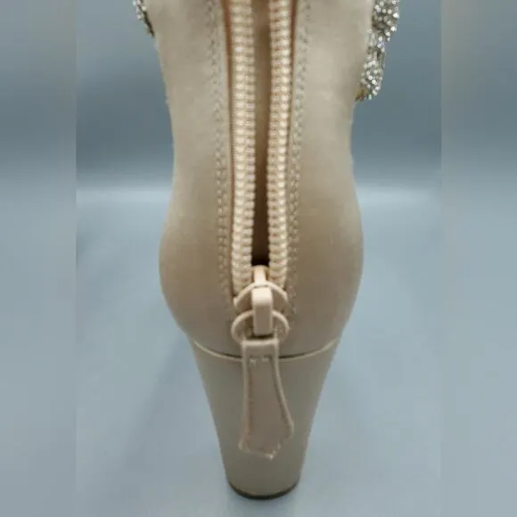 NIB Badgley Mischka Fenix Size 8 Open-Toe High Heels in Nude