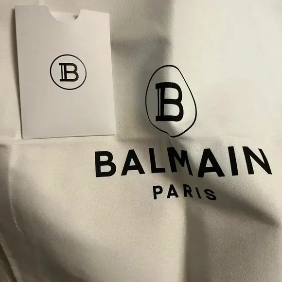 NIB Balmain B-IT monogram-pattern chunky slides mules EU 37 US 7