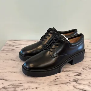 NIB COACH Black Chunky Platform Oxfords Shoes