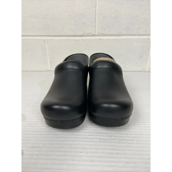 NIB DANSKO Professional Leather Black Clog EU 36/US 5.5-6 Occupational Comfy NEW