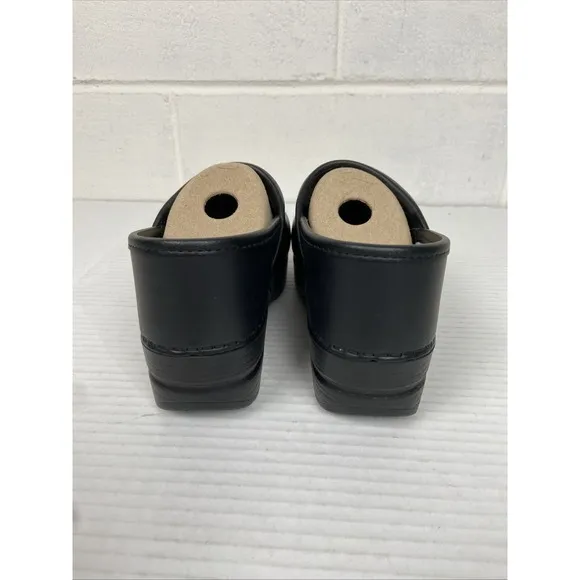 NIB DANSKO Professional Leather Black Clog EU 36/US 5.5-6 Occupational Comfy NEW