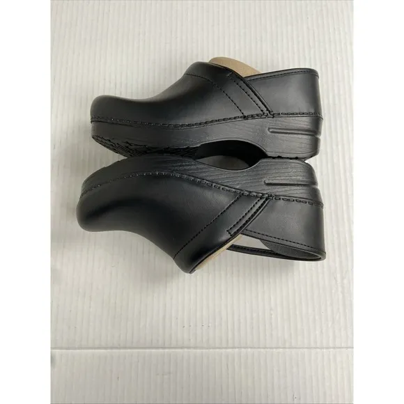 NIB DANSKO Professional Leather Black Clog EU 36/US 5.5-6 Occupational Comfy NEW