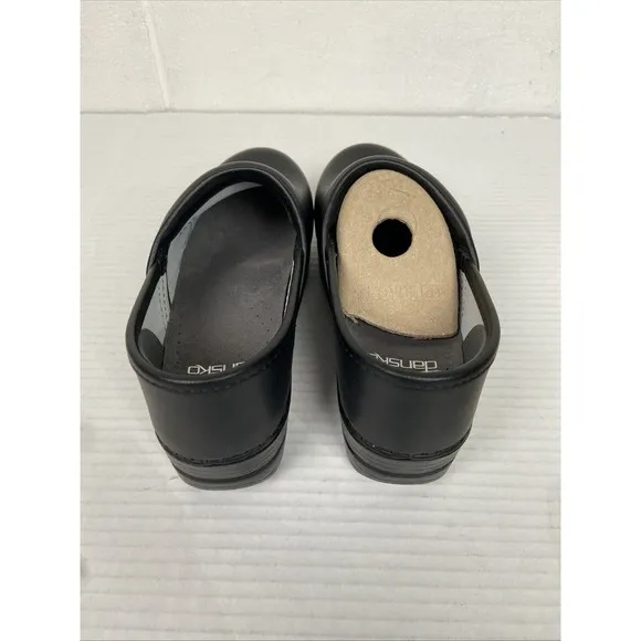 NIB DANSKO Professional Leather Black Clog EU 36/US 5.5-6 Occupational Comfy NEW