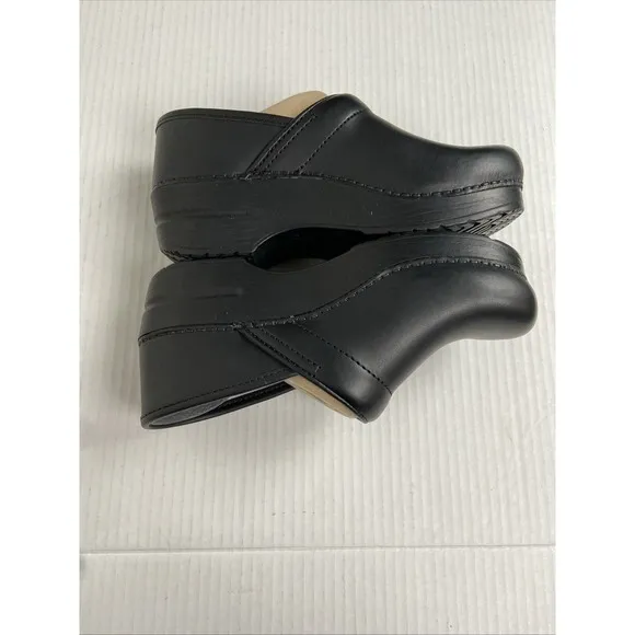 NIB DANSKO Professional Leather Black Clog EU 36/US 5.5-6 Occupational Comfy NEW