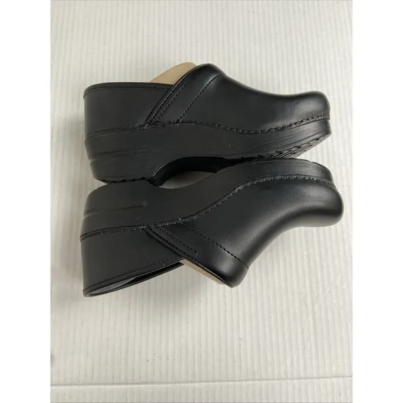 NIB DANSKO Professional Leather Black Clog EU 36/US 5.5-6 Occupational Comfy NEW
