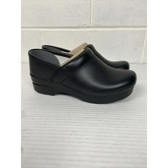 NIB DANSKO Professional Leather Black Clog EU 36/US 5.5-6 Occupational Comfy NEW