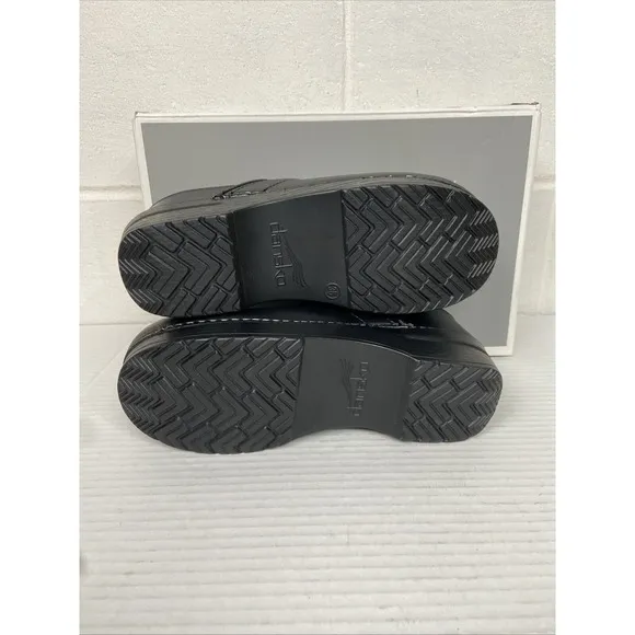 NIB DANSKO Professional Leather Black Clog EU 36/US 5.5-6 Occupational Comfy NEW