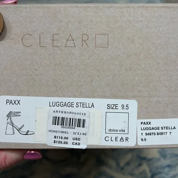 NIB Dolce Vita Anthropologie Luggage Stella Brown Leather Paxx Tie Up Heels 9.5