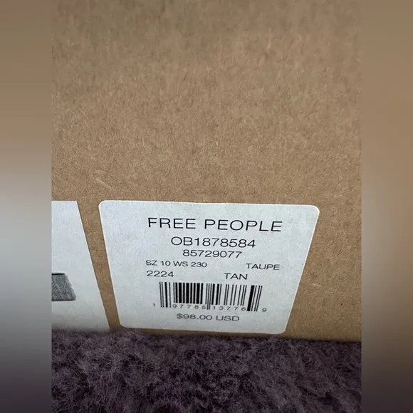 NIB Free People Harbor Raffia Platform Slides Size Womens 10 Tan