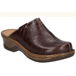 NIB Josef Seibel LEATHER 'Catalonia 54' Clog EU 42/ US 11 Mule Brown MSRP $130