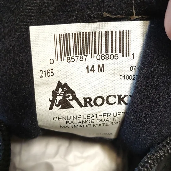 NIB Men's black leather Rocky Alpha Force oxfords, size 14M
