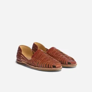NIB | Nisolo | Men's Huarache Sandal in Brandy Size 9.5