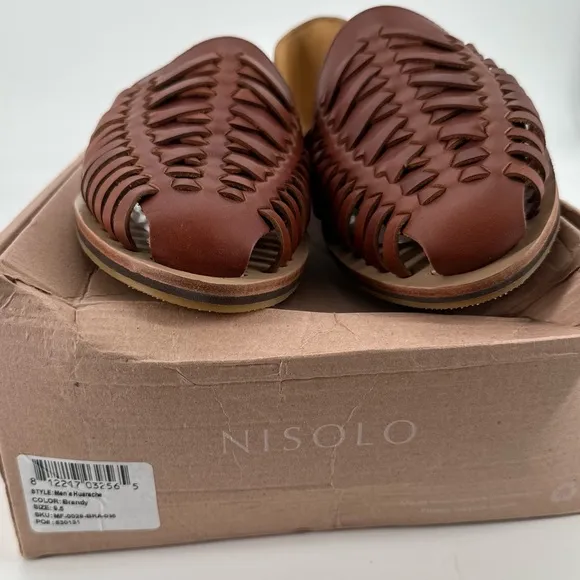 NIB | Nisolo | Men's Huarache Sandal in Brandy Size 9.5