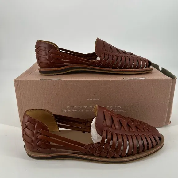 NIB | Nisolo | Men's Huarache Sandal in Brandy Size 9.5