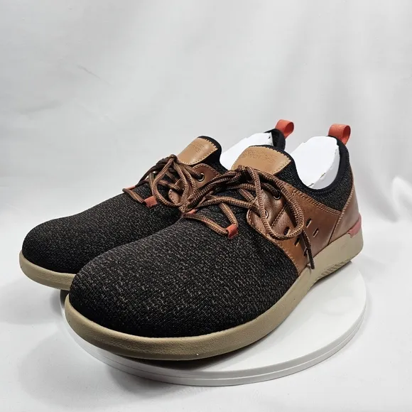 NIB Rockport Works Truflex Work Sneaker Safety Shoe Lace-Up Comp Toe Blue Tan 13