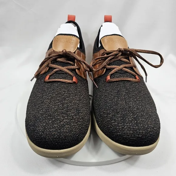 NIB Rockport Works Truflex Work Sneaker Safety Shoe Lace-Up Comp Toe Blue Tan 13
