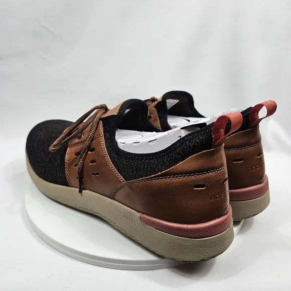 NIB Rockport Works Truflex Work Sneaker Safety Shoe Lace-Up Comp Toe Blue Tan 13