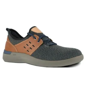 NIB Rockport Works Truflex Work Sneaker Safety Shoe Lace-Up Comp Toe Blue Tan 13