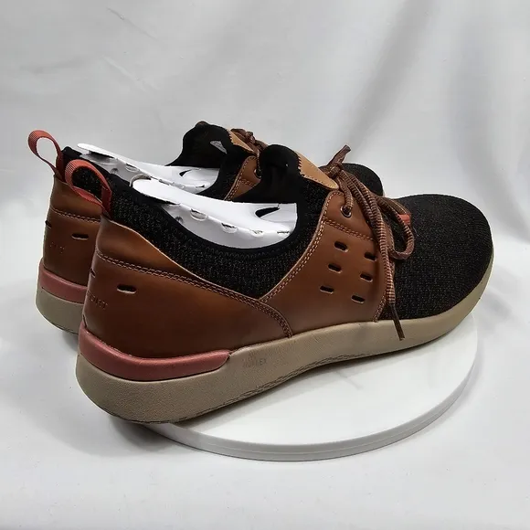 NIB Rockport Works Truflex Work Sneaker Safety Shoe Lace-Up Comp Toe Blue Tan 13