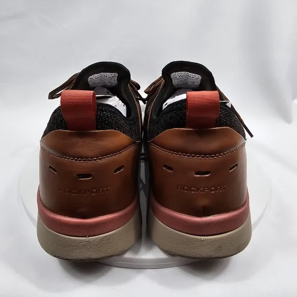 NIB Rockport Works Truflex Work Sneaker Safety Shoe Lace-Up Comp Toe Blue Tan 13