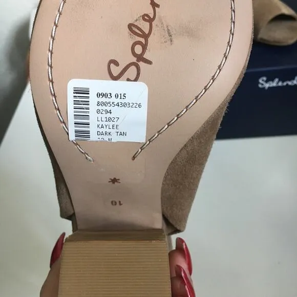 NIB Splendid Kaylee tan suede block heels
