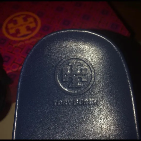 NIB Tory Burch Authentic Embellished Suede slides