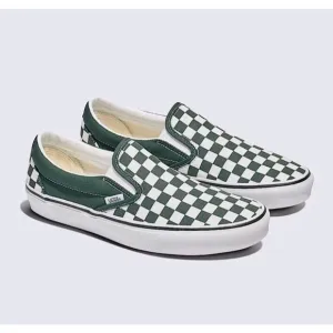 NIB Vans Classic Slip-On Checkerboard VN0A7Q5D6QU GREEN WHITE men's 12 EU 46