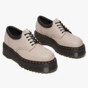 🩵NIB Dr. Martens Taupe 8053 Quad Retro Pisa Leather Platform Oxfords Size 8
