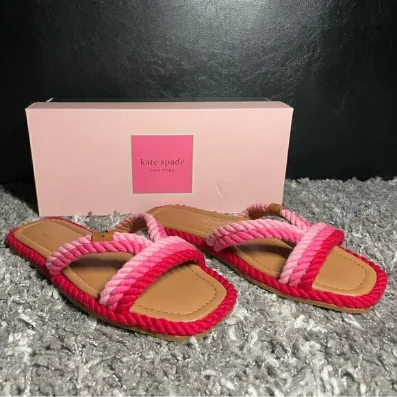 NIB Kate Spade Captains Cord Slide Sandals