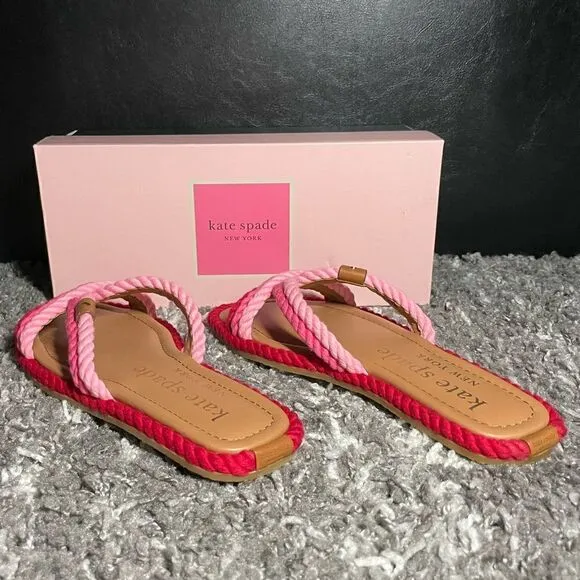 NIB Kate Spade Captains Cord Slide Sandals