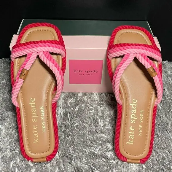 NIB Kate Spade Captains Cord Slide Sandals
