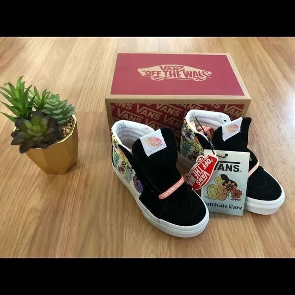 NIB VANS VN000D5F8C3 Kids Cultivate Care Sk8-Hi Shoes Sneakers
